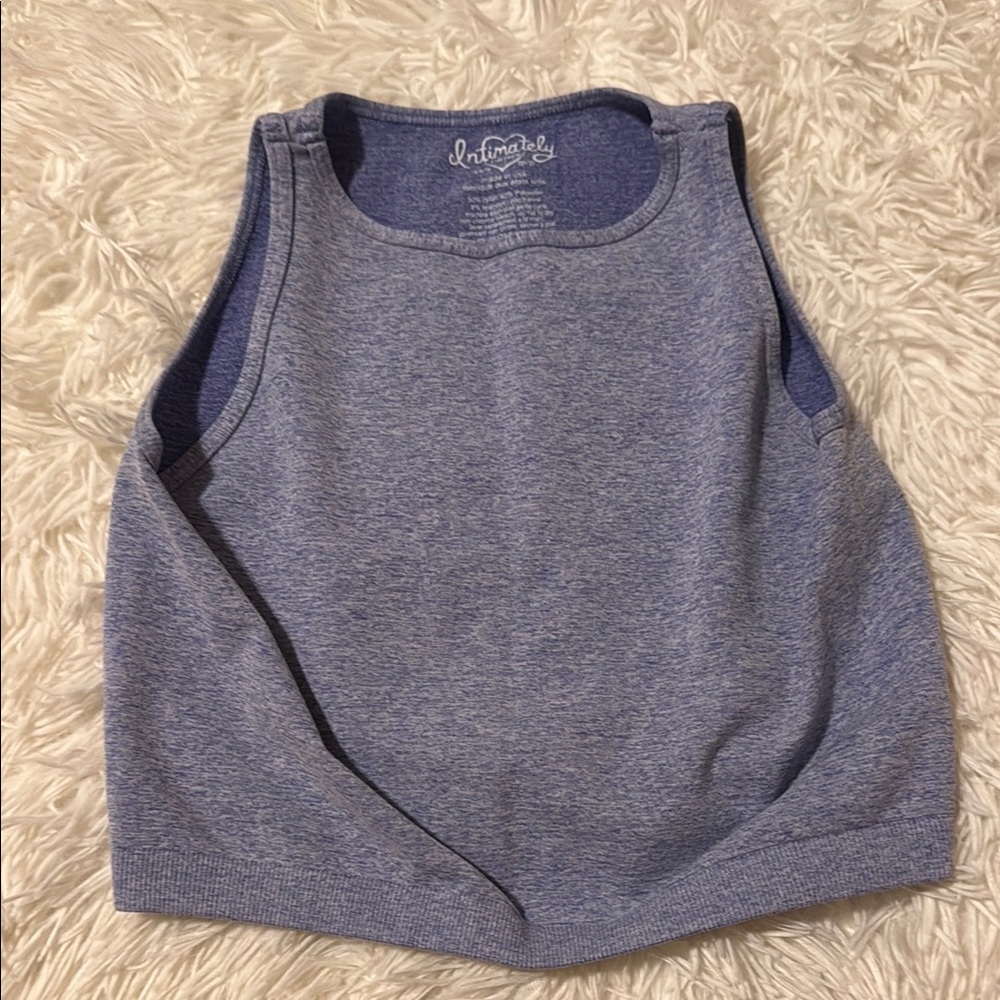 Free People Intimately Women's Blue Heather Crop Top - Size XS/S - NWOT